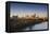 City Skyline from the Arkansas River, Dawn, Little Rock, Arkansas, USA-Walter Bibikow-Framed Premier Image Canvas