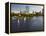 City Skyline from the Charles River, Boston, Massachusetts, USA-Amanda Hall-Framed Premier Image Canvas