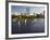 City Skyline from the Charles River, Boston, Massachusetts, USA-Amanda Hall-Framed Photographic Print