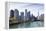 City Skyline from the Chicago River, Chicago, Illinois, United States of America, North America-Amanda Hall-Framed Premier Image Canvas