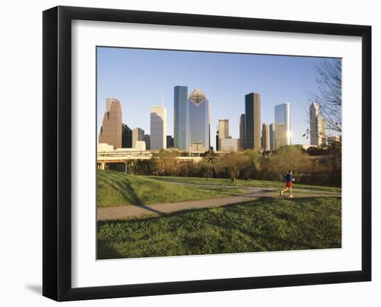 City Skyline, Houston, Texas, USA-Charles Bowman-Framed Photographic Print