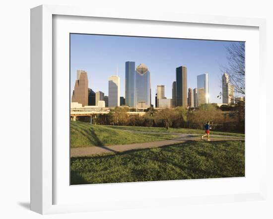 City Skyline, Houston, Texas, USA-Charles Bowman-Framed Photographic Print