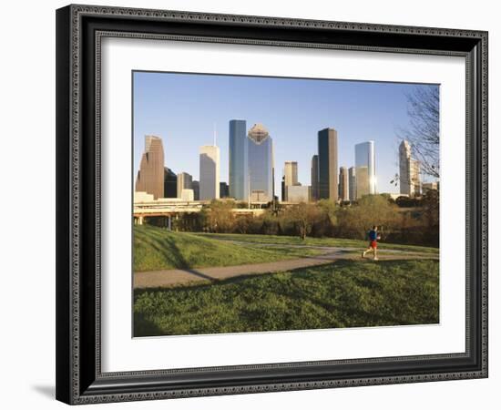 City Skyline, Houston, Texas, USA-Charles Bowman-Framed Photographic Print