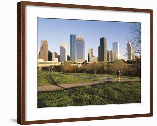 City Skyline, Houston, Texas, USA-Charles Bowman-Framed Photographic Print