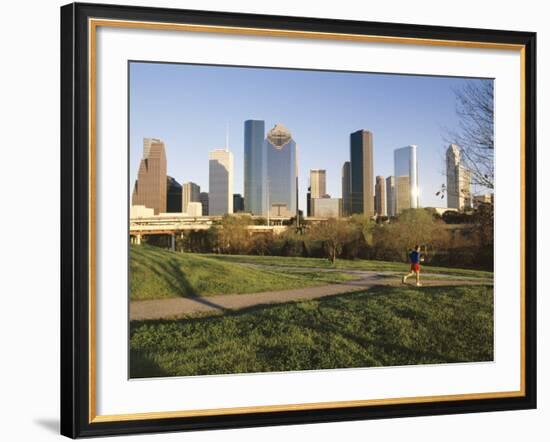 City Skyline, Houston, Texas, USA-Charles Bowman-Framed Photographic Print