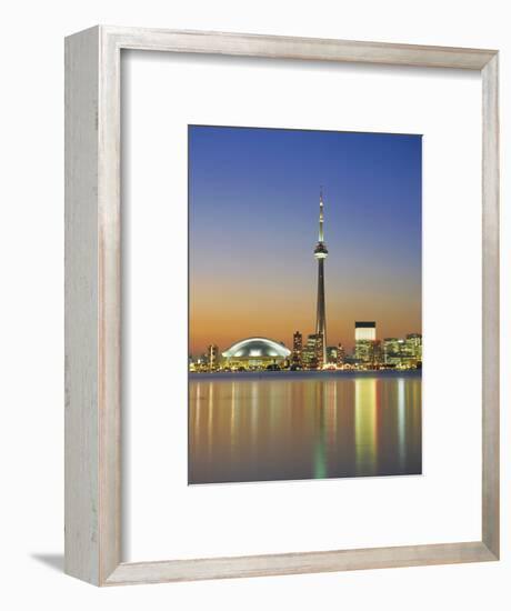 City Skyline Including Cn Tower in the Evening, Toronto, Ontario, Canada-Roy Rainford-Framed Photographic Print