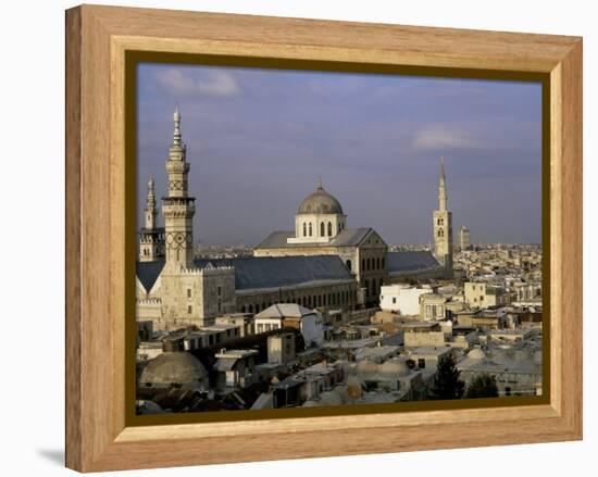 City Skyline Including Omayyad Mosque and Souk, Unesco World Heritage Site, Damascus, Syria-Bruno Morandi-Framed Premier Image Canvas