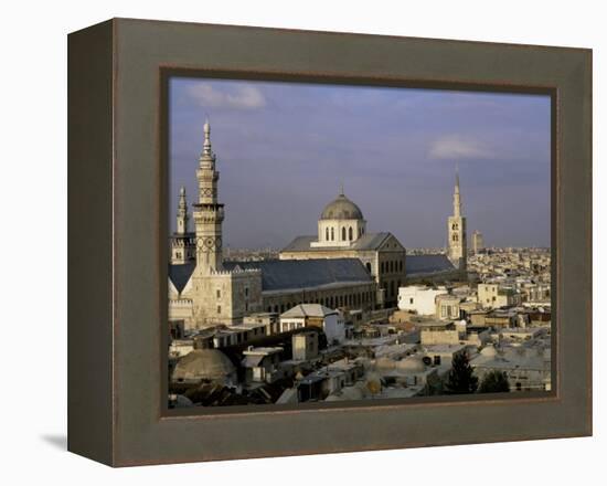 City Skyline Including Omayyad Mosque and Souk, Unesco World Heritage Site, Damascus, Syria-Bruno Morandi-Framed Premier Image Canvas