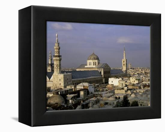 City Skyline Including Omayyad Mosque and Souk, Unesco World Heritage Site, Damascus, Syria-Bruno Morandi-Framed Premier Image Canvas