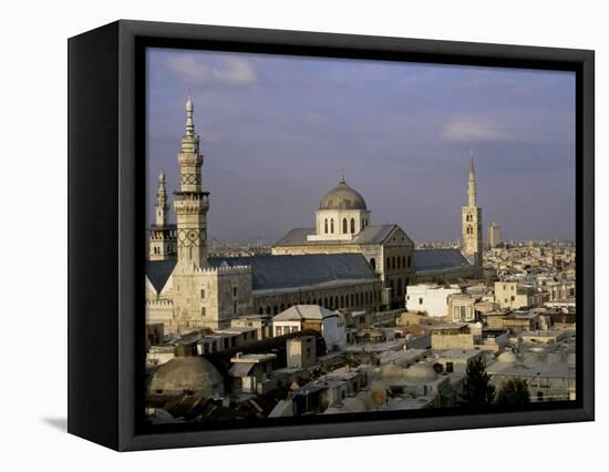 City Skyline Including Omayyad Mosque and Souk, Unesco World Heritage Site, Damascus, Syria-Bruno Morandi-Framed Premier Image Canvas