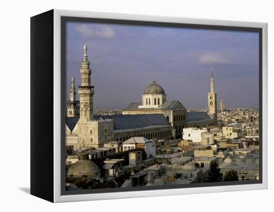 City Skyline Including Omayyad Mosque and Souk, Unesco World Heritage Site, Damascus, Syria-Bruno Morandi-Framed Premier Image Canvas