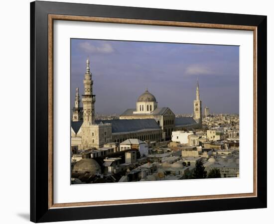 City Skyline Including Omayyad Mosque and Souk, Unesco World Heritage Site, Damascus, Syria-Bruno Morandi-Framed Photographic Print