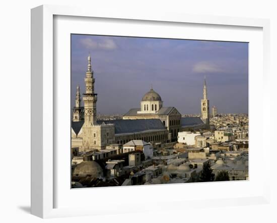 City Skyline Including Omayyad Mosque and Souk, Unesco World Heritage Site, Damascus, Syria-Bruno Morandi-Framed Photographic Print