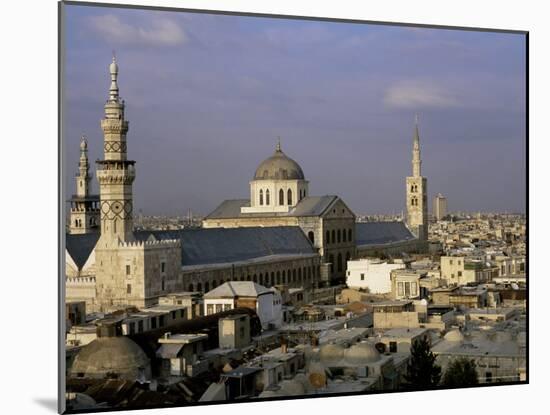 City Skyline Including Omayyad Mosque and Souk, Unesco World Heritage Site, Damascus, Syria-Bruno Morandi-Mounted Photographic Print