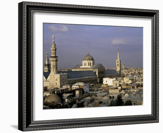 City Skyline Including Omayyad Mosque and Souk, Unesco World Heritage Site, Damascus, Syria-Bruno Morandi-Framed Photographic Print