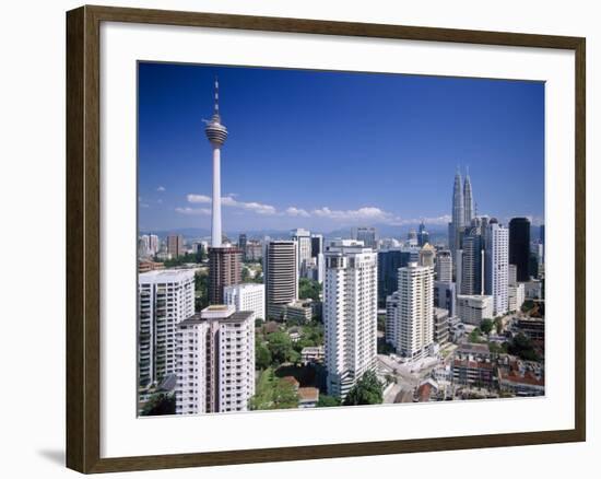 City Skyline Including the Petronas Towers, the World's Tallest Building, Kuala Lumpar, Malaysia-Gavin Hellier-Framed Photographic Print