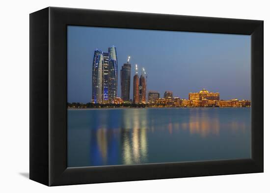 City Skyline Looking Towards the Emirates Palace Hotel and Etihad Towers-Jane Sweeney-Framed Premier Image Canvas