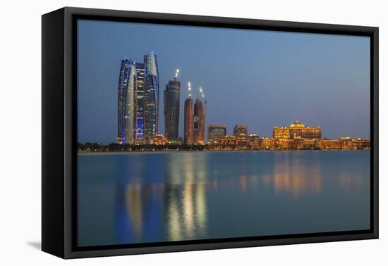 City Skyline Looking Towards the Emirates Palace Hotel and Etihad Towers-Jane Sweeney-Framed Premier Image Canvas