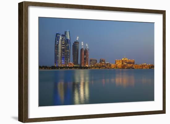 City Skyline Looking Towards the Emirates Palace Hotel and Etihad Towers-Jane Sweeney-Framed Photographic Print