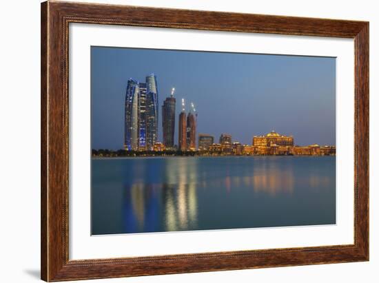 City Skyline Looking Towards the Emirates Palace Hotel and Etihad Towers-Jane Sweeney-Framed Photographic Print
