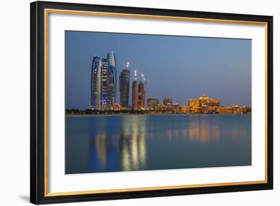 City Skyline Looking Towards the Emirates Palace Hotel and Etihad Towers-Jane Sweeney-Framed Photographic Print