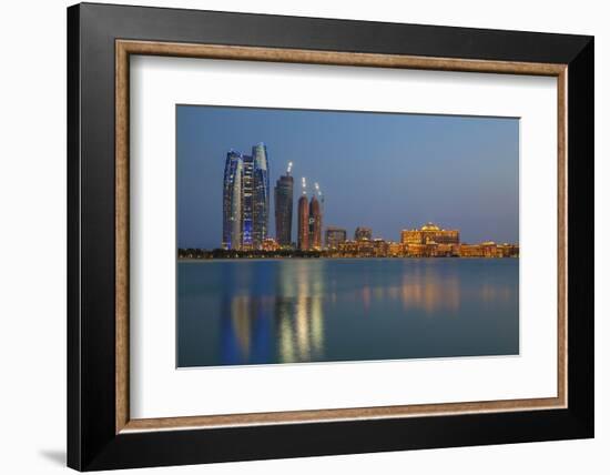 City Skyline Looking Towards the Emirates Palace Hotel and Etihad Towers-Jane Sweeney-Framed Photographic Print