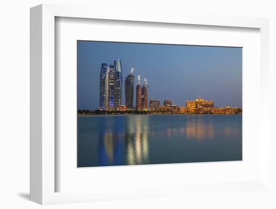 City Skyline Looking Towards the Emirates Palace Hotel and Etihad Towers-Jane Sweeney-Framed Photographic Print