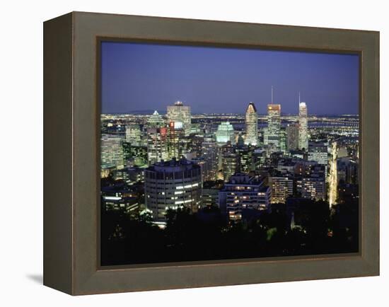 City Skyline, Montreal, Quebec, Canada-Walter Bibikow-Framed Premier Image Canvas