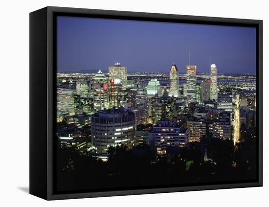 City Skyline, Montreal, Quebec, Canada-Walter Bibikow-Framed Premier Image Canvas