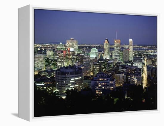 City Skyline, Montreal, Quebec, Canada-Walter Bibikow-Framed Premier Image Canvas