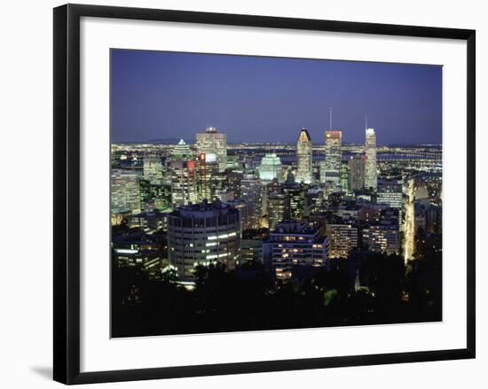 City Skyline, Montreal, Quebec, Canada-Walter Bibikow-Framed Photographic Print