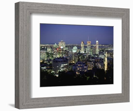 City Skyline, Montreal, Quebec, Canada-Walter Bibikow-Framed Photographic Print