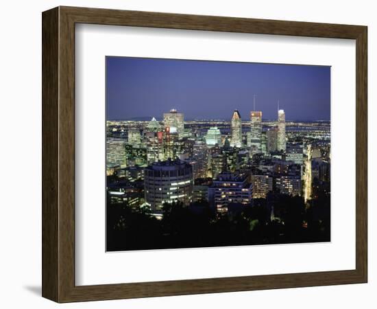 City Skyline, Montreal, Quebec, Canada-Walter Bibikow-Framed Photographic Print