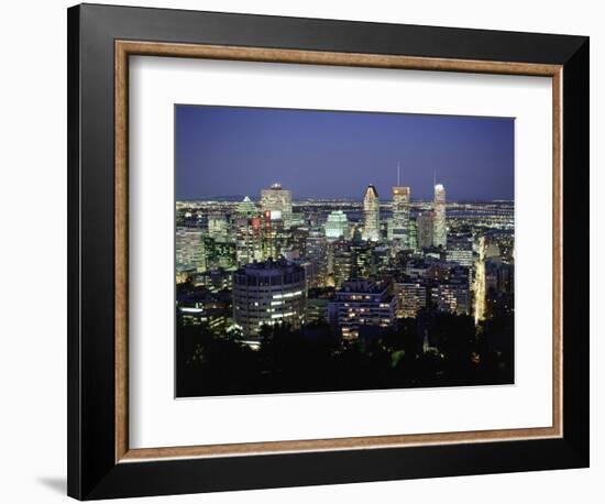 City Skyline, Montreal, Quebec, Canada-Walter Bibikow-Framed Photographic Print