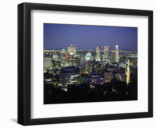 City Skyline, Montreal, Quebec, Canada-Walter Bibikow-Framed Photographic Print