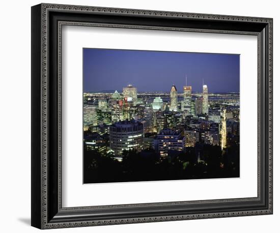 City Skyline, Montreal, Quebec, Canada-Walter Bibikow-Framed Photographic Print