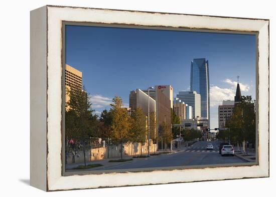 City Skyline, Oklahoma City, Oklahoma, USA-Walter Bibikow-Framed Premier Image Canvas