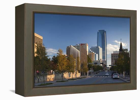 City Skyline, Oklahoma City, Oklahoma, USA-Walter Bibikow-Framed Premier Image Canvas