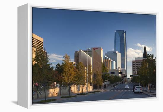 City Skyline, Oklahoma City, Oklahoma, USA-Walter Bibikow-Framed Premier Image Canvas