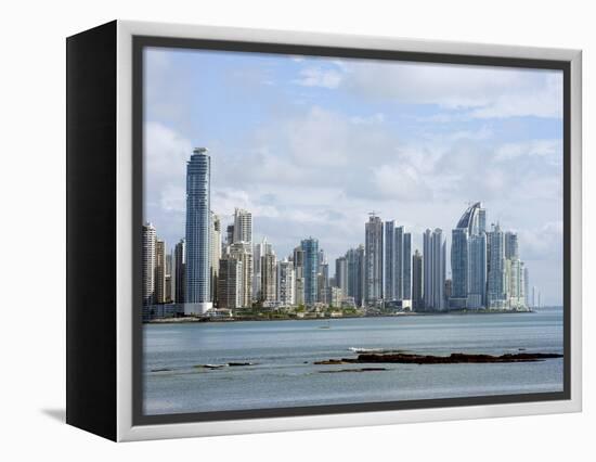 City Skyline, Panama City, Panama, Central America-Christian Kober-Framed Premier Image Canvas