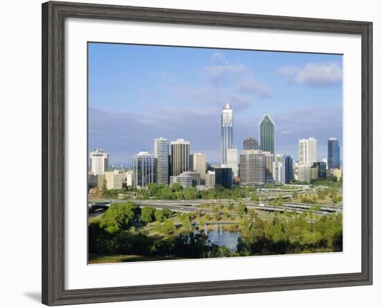 City Skyline, Perth, Western Australia, Australia-Peter Scholey-Framed Photographic Print