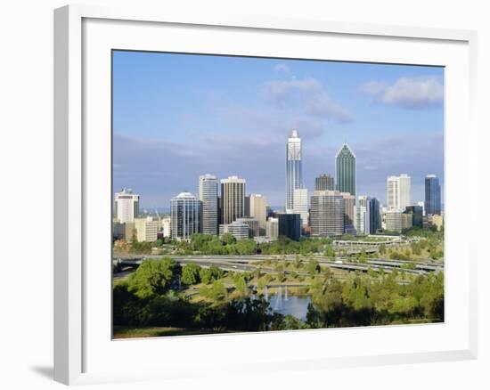 City Skyline, Perth, Western Australia, Australia-Peter Scholey-Framed Photographic Print