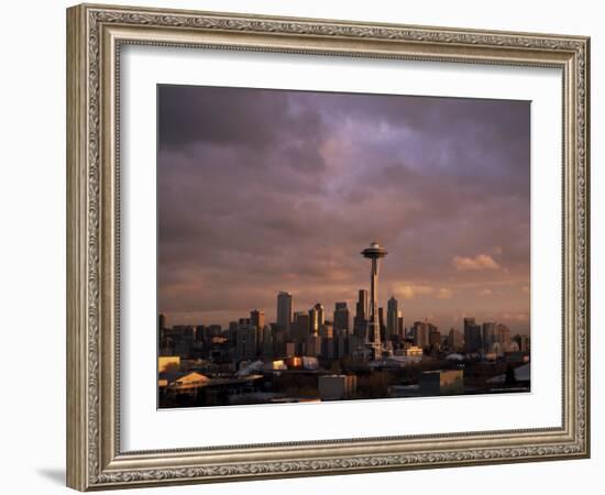 City Skyline, Seattle, Washington State, United States of America (U.S.A.), North America-Aaron McCoy-Framed Photographic Print