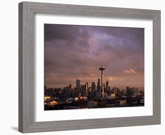 City Skyline, Seattle, Washington State, United States of America (U.S.A.), North America-Aaron McCoy-Framed Photographic Print