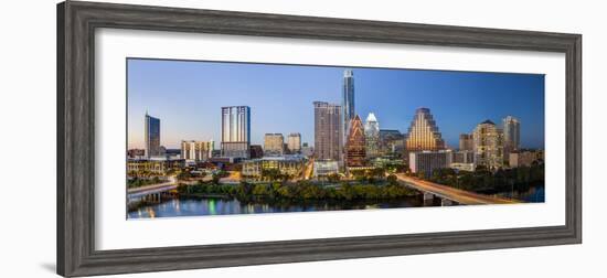 City Skyline Viewed across the Colorado River, Austin, Texas, Usa-Gavin Hellier-Framed Photographic Print