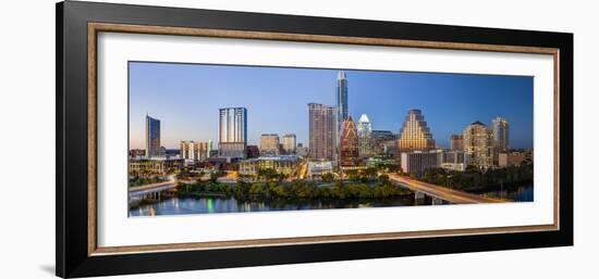 City Skyline Viewed across the Colorado River, Austin, Texas, Usa-Gavin Hellier-Framed Photographic Print