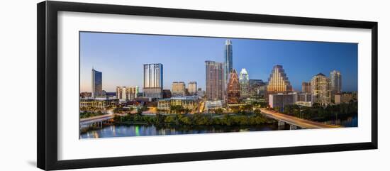 City Skyline Viewed across the Colorado River, Austin, Texas, Usa-Gavin Hellier-Framed Photographic Print