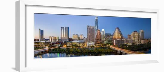 City Skyline Viewed across the Colorado River, Austin, Texas, Usa-Gavin Hellier-Framed Photographic Print