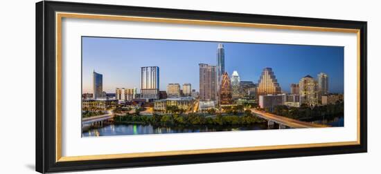 City Skyline Viewed across the Colorado River, Austin, Texas, Usa-Gavin Hellier-Framed Photographic Print