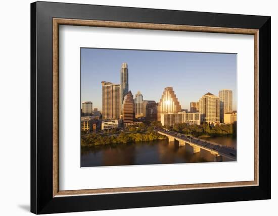 City Skyline Viewed across the Colorado River, Austin, Texas, Usa-Gavin Hellier-Framed Photographic Print